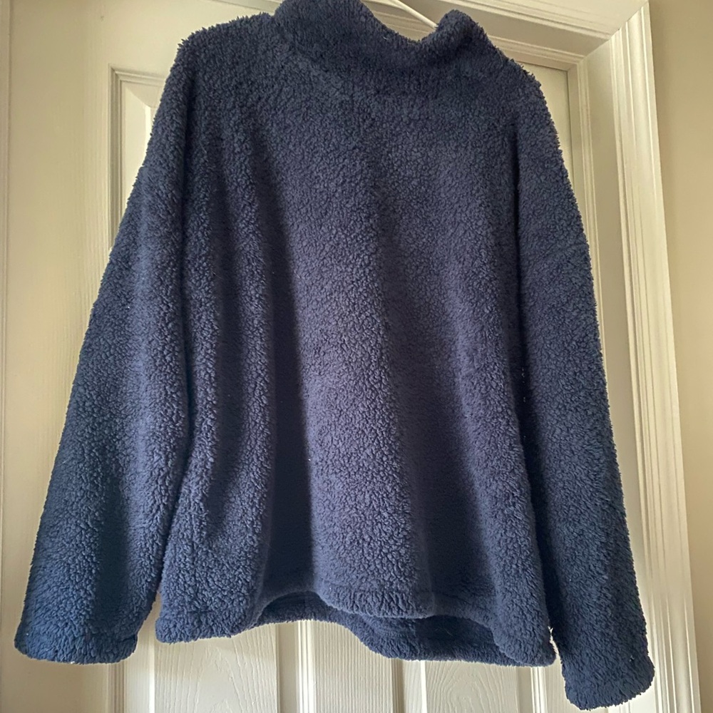 Cozy Navy Fleece Pullover